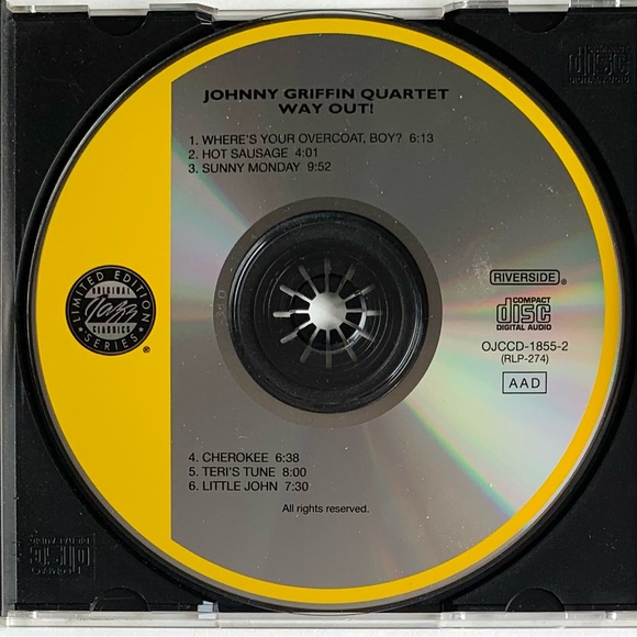Way Out! by Johnny Griffin Quartet CD 025218185523 Jazz Bebop Riverside 12-274 - Picture 3 of 4